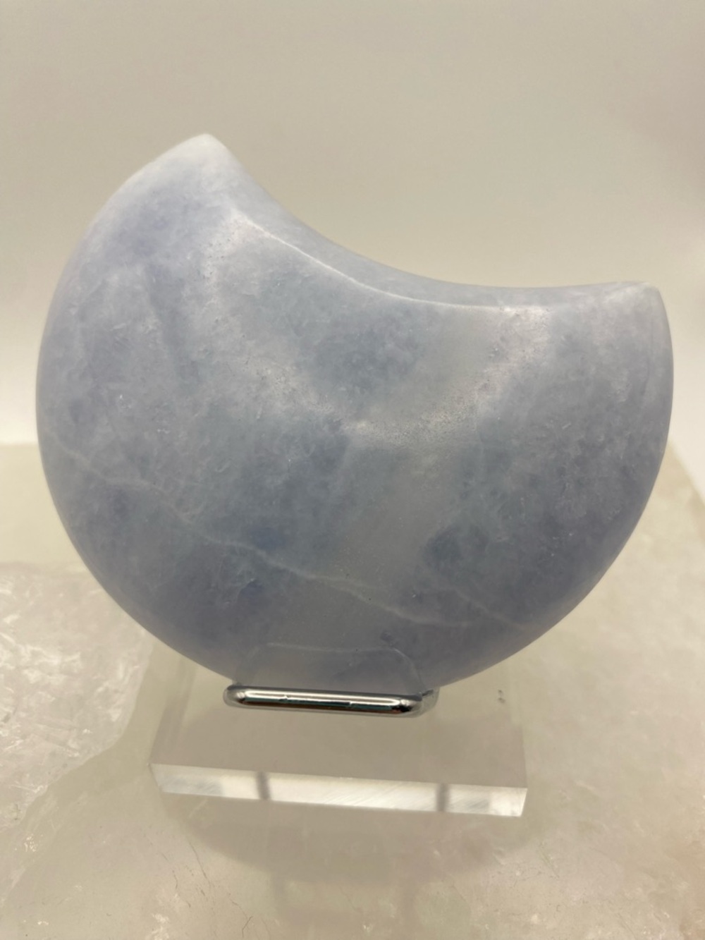 Celestite Moon Sculpture